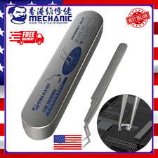 Stainless Steel Tweezers AAX-17, High Hardness IC Chip Micro Repair Plier Tool