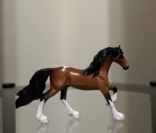 Stone Model Horse Friesian Chip - Capulet Blind Bag OOAK