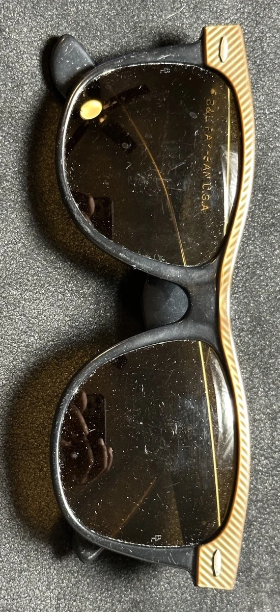 Ray-Ban Gold Rectangular Vintage Sunglasses for sale | eBay display picture 1
