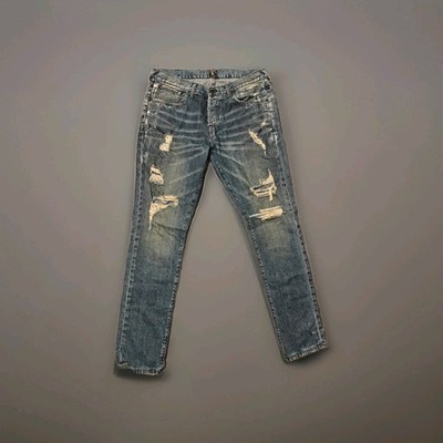 PRPS Mens Distressed Jeans   Ripped Denim   Button Fly   Style E85P205F