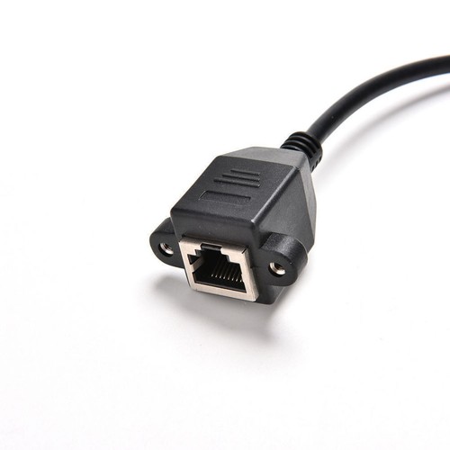 RJ45 Male to Female Panel Mount Network Extension Ethernet LAN Network Cable A - Afbeelding 2 van 5