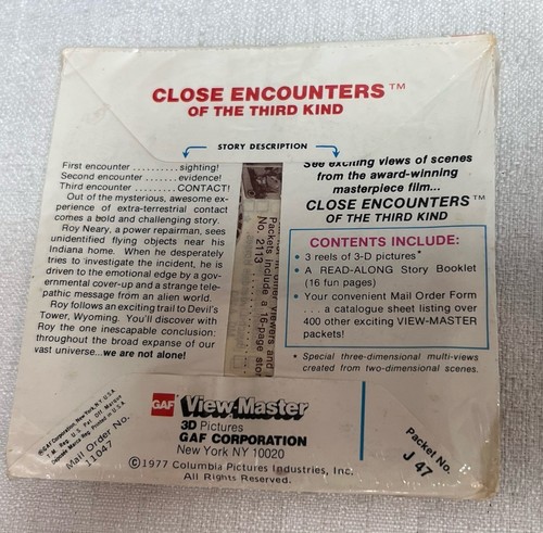 GAF J 47 CLOSE ENCOUNTERS OF THE THIRD KIND-Master 3 Reels Packet, 1977 Sealed! - Picture 3 of 4