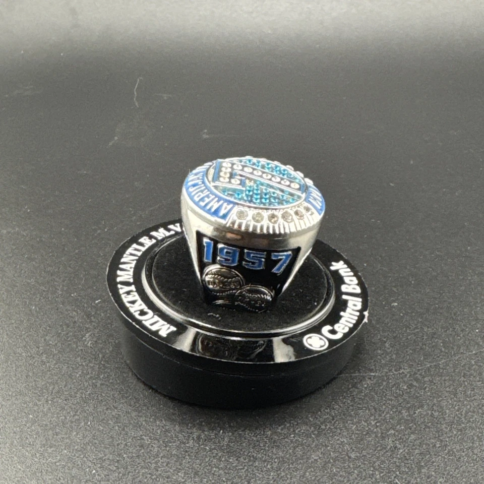 Mickey Mantle 1957 Liga Americana MVP #7 ¡Anillo! (Sorteo de estadio Drillers) Foto 4 de 4