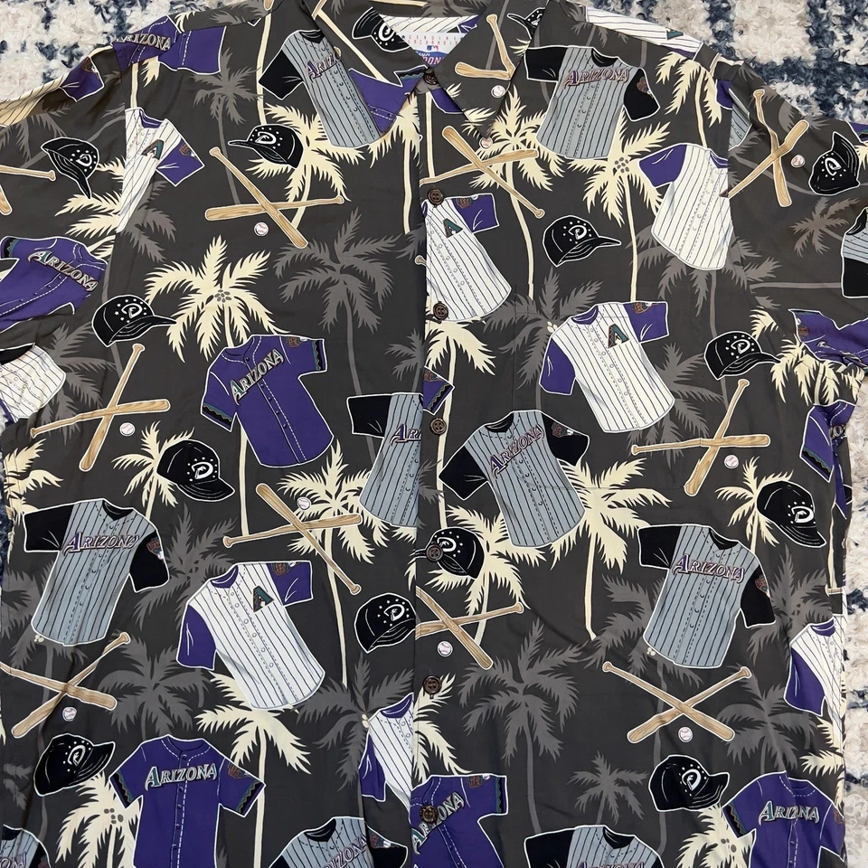 Vintage Reyn Spooner Arizona Diamondbacks All Over Print Button Up Shirt Men's L - Image 2 of 4