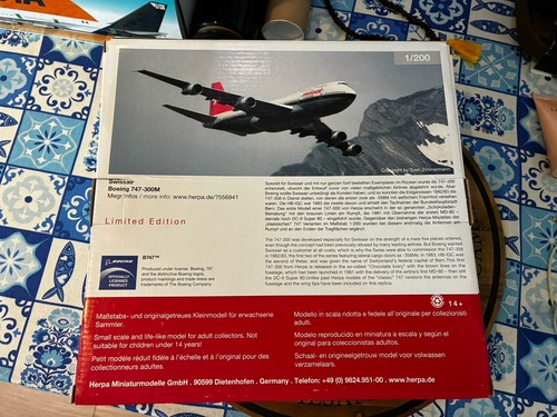 Herpa Boeing 747-300 Swissair 1:200 Limited Edition - Picture 6 of 7