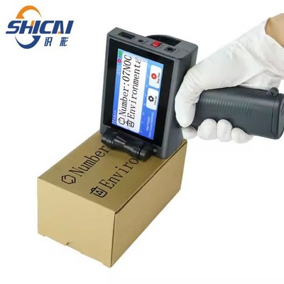 Portable handheld inkjet printer prints text barcode batch number productiondate