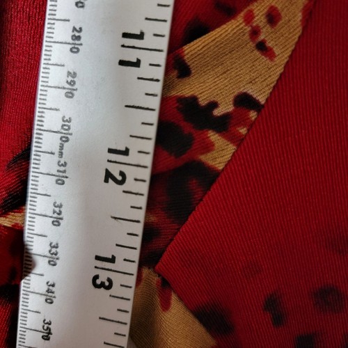 JOSTAR Womens 2 pc Pant Set Sz XL Travel Knit Long Sleeve Top Red Black VTG USA - Picture 15 of 18
