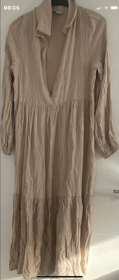 Modanisa Maxikleid Damen S Baumwolle Langarm asymmetrisch 7 Farben Crinkle