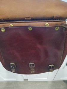 Vintage Dunns Brown Leather Saddlebag