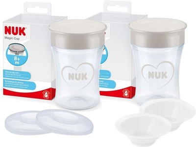 NUK Evolution Cup Set   2x 230ml Becher + Zubehör, BPA-frei, für Kleinkinder