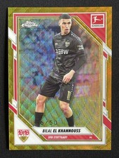 Bilal El Khannouss 2025-26 Topps Chrome Bundesliga Gold Wave Base /50 #95