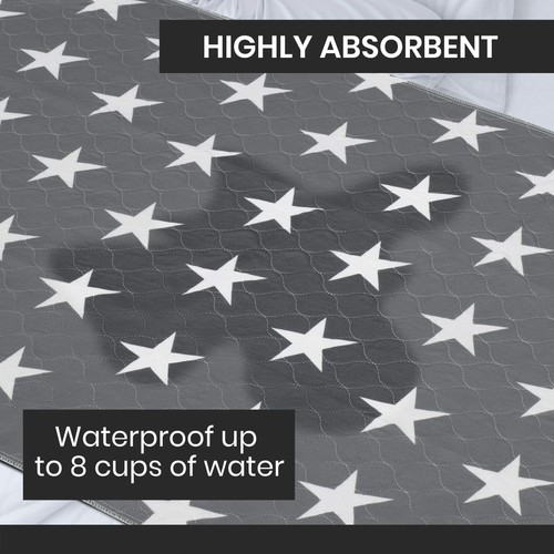 1 Pack 52x34 Large Reusable Bed Pads, Incontinence, Washable, Waterproof, Pee - Picture 6 of 9