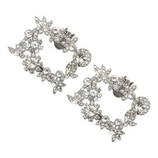 2 St&uuml;ck quadratische Strass Schuhclips f&uuml;r Frauen, Silberton