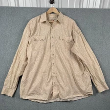 Roper Shirt Mens 2XL Beige Paisley Pearl Snap Western Cowboy Rodeo 100% Cotton