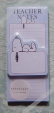 Peanuts Snoopy Teachers Note Pad & To Do List Pad Gift Set GRAPHIQUE New (966)
