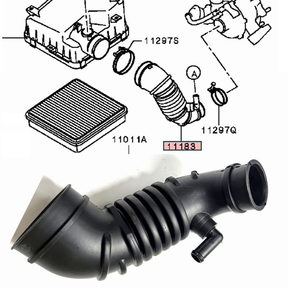 Engine Intake Duct Air Intake Duct Hose Direct Replacement Plastic ...