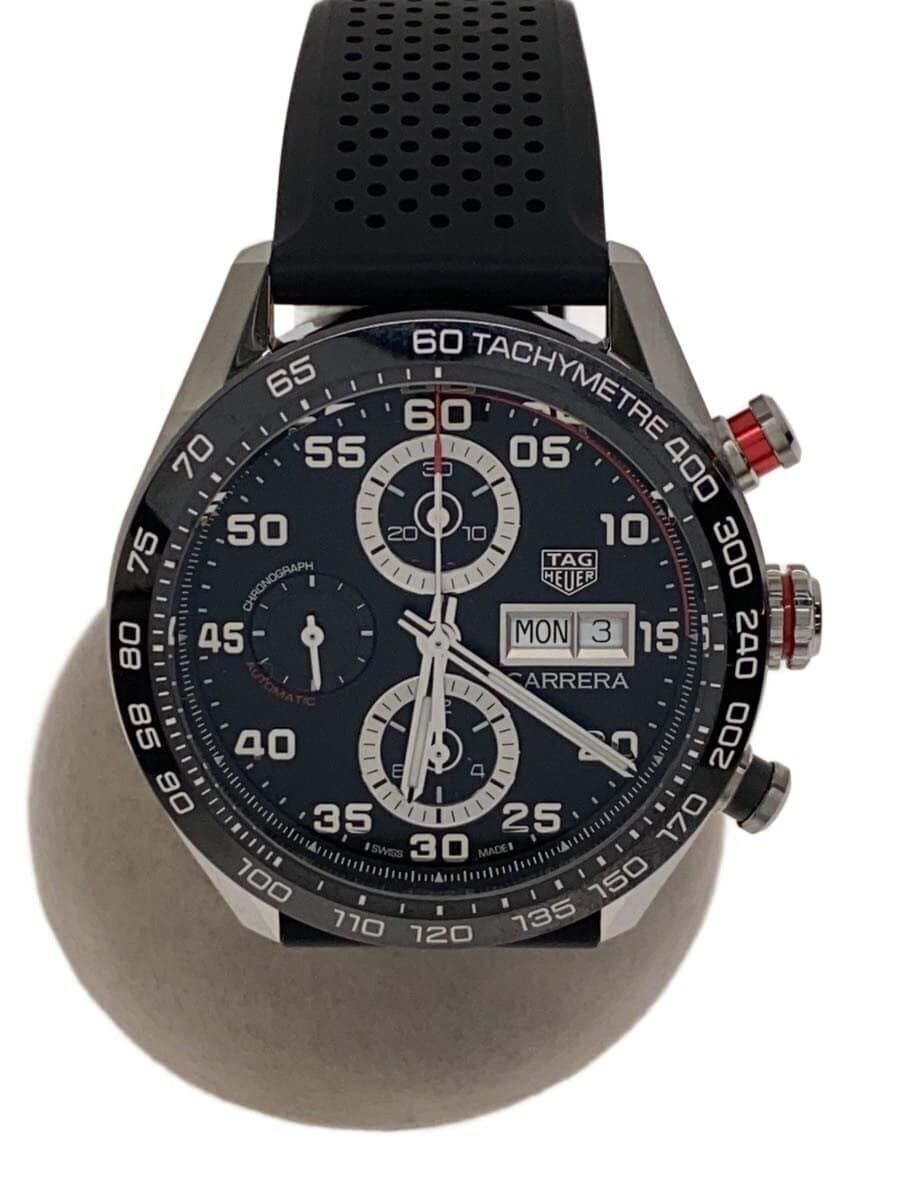 TagHeuer Carrera Analog Rubber BLK SLV