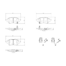 Satz Bremsbeläge Bremsklötze hinten für Suzuki Swace AMZ | 24356878