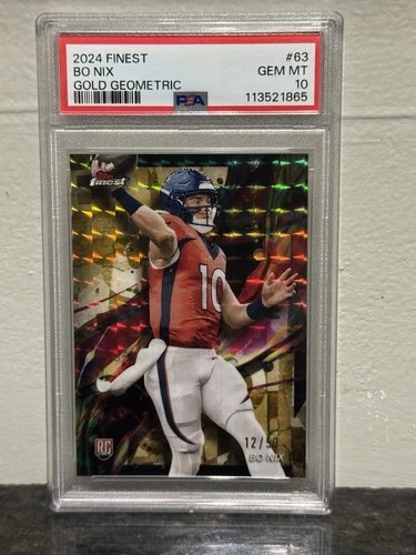 BO NIX 2024 TOPPS FINEST #63 GOLD REFRACTOR ROOKIE RC PSA 10 LOW POP