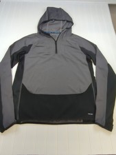 Champion Duo Dry Power Core Hoodie Gray Women's Medium Long Sleeve 1/4 Zip