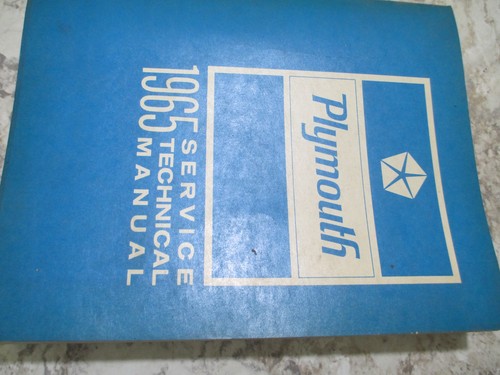 1965 Plymouth Shop Repair Service Manual Fury Valiant Belvedere Satellite Cuda