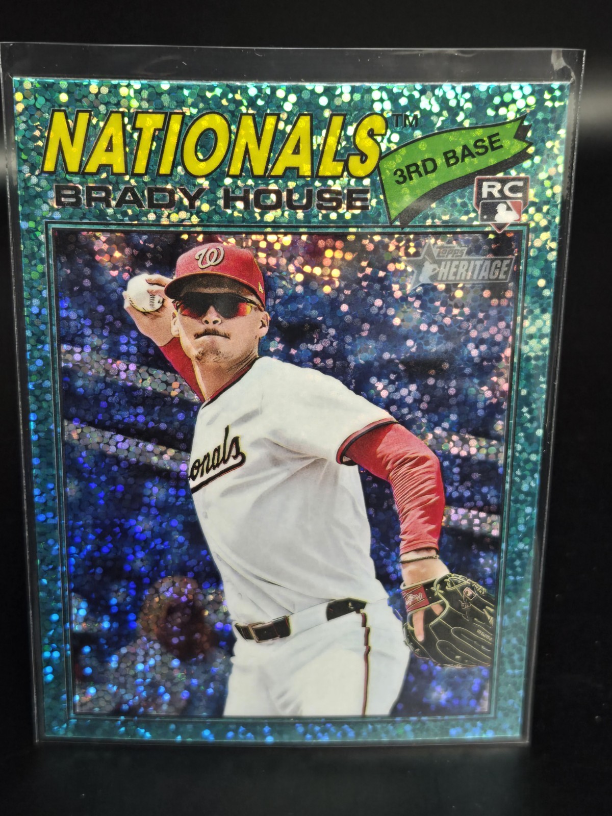 Brady House 2026 Topps Heritage RC #153 Chrome Aqua Sparkle