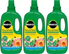 3 x Miracle-Gro Pour & Feed Ready to Use Plant Food 1L (3 litres) 7.00 per litre
