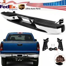 Complete Chrome Rear Bumper For 1999-2007 Chevy Silverado Gmc Sierra 2500hd 3500