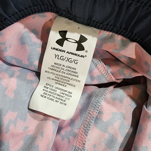 BNWT Under Armour Gray & Neon Orange Lined Swim Trunks Sz YLG - Picture 11 of 21