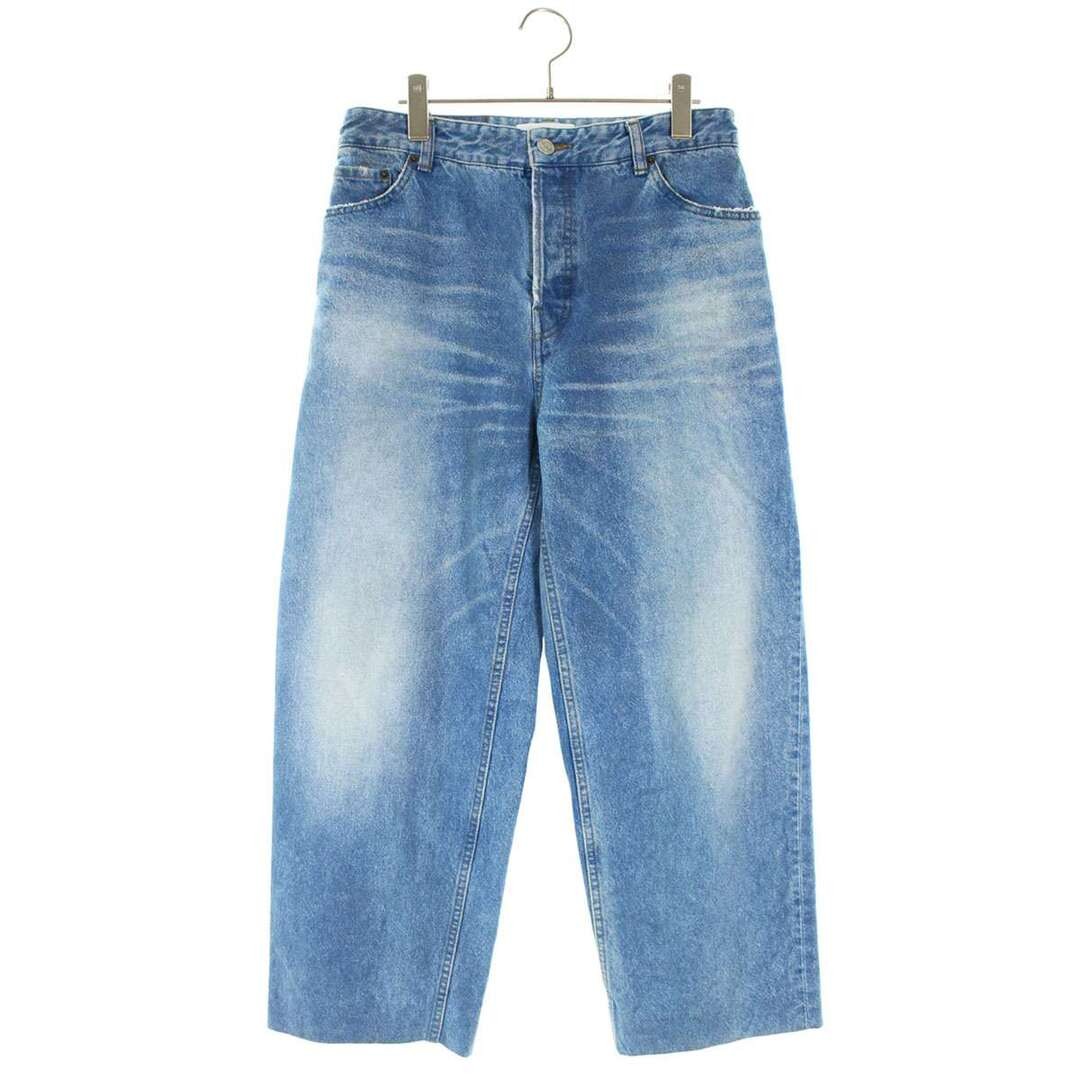 Balenciaga 600235 TCW03 Vintage Machined Cropped Wide Denim Pants Men's 28 Used thumbnail 2