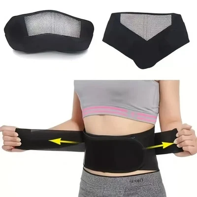 2Pcs Lower Back Brace Pain Self Heating Belt Lumbar Support Belt  Gym - Image 1 of 4