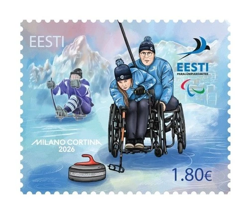 Stamp of ESTONIA 2026 - XIV Paralympic Winter Games -  Milano Cortina