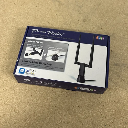 Panda Wireless PAU09 N600 Dual Band 2.4GHz 5GHz Wireless N USB Adapter