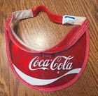 Vintage Coca Cola Red Plastic Visor-Hat Novelty Advertising