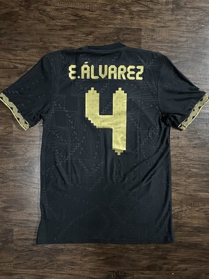 NWT Authentic Adidas Edson Alvarez Mexico Gold Black 2025 Soccer Jersey M JF2639