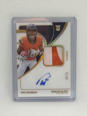 #ad 2024 Panini Immaculate RPA 25 Gold Troy Franklin #113 Broncos RC $99.99