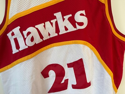 Maillot De Basket Mitchell & Ness - Dominique Wilkins #21 - Atlanta Hawks 1986-87 - Taille 58 - Occasion