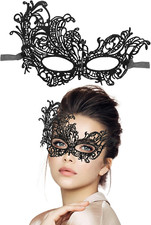 Lace Venetian Masquerade Mask for Women - Elegant Black Party Accessory