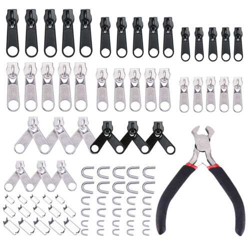 85Pcs/lot Zinc Alloy Fix Zipper Zip Slider Repair Instant DIY Kit Universal - Picture 2 of 12