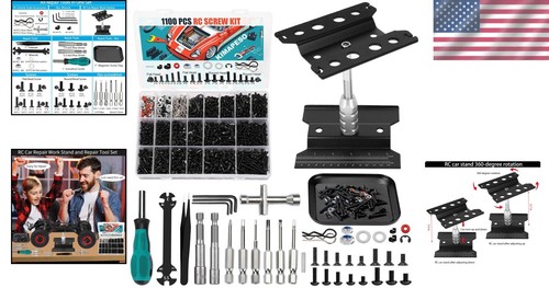 Handy 1100-Piece RC Screw Kit & Work Stand for Traxxas, Axial, Redcat and More - Picture 2 of 8