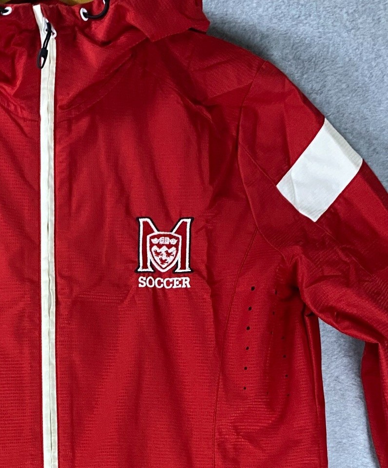 RARE McGill University Adidas Jacket Small Red White NCAA Soccer
