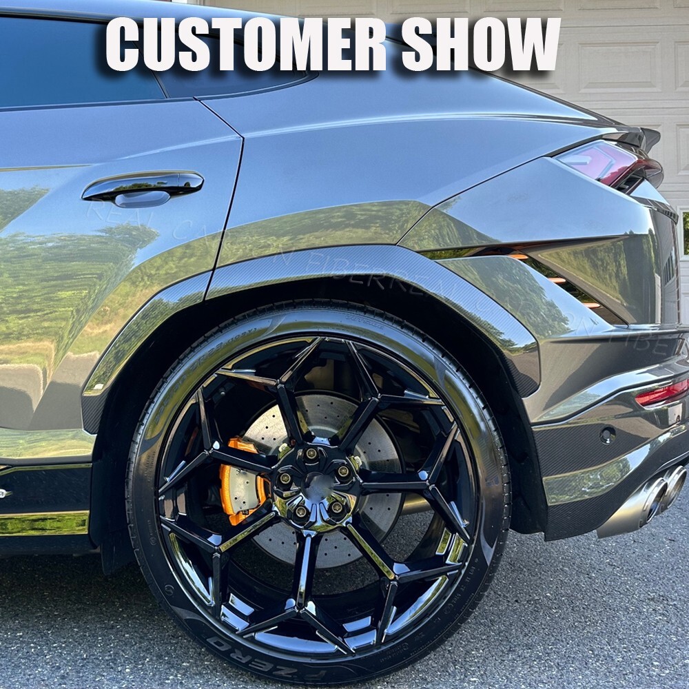For Lamborghini Urus 2018-2023 REAL CARBON Wheel Eyebrow Arch Trim Fender Flare 