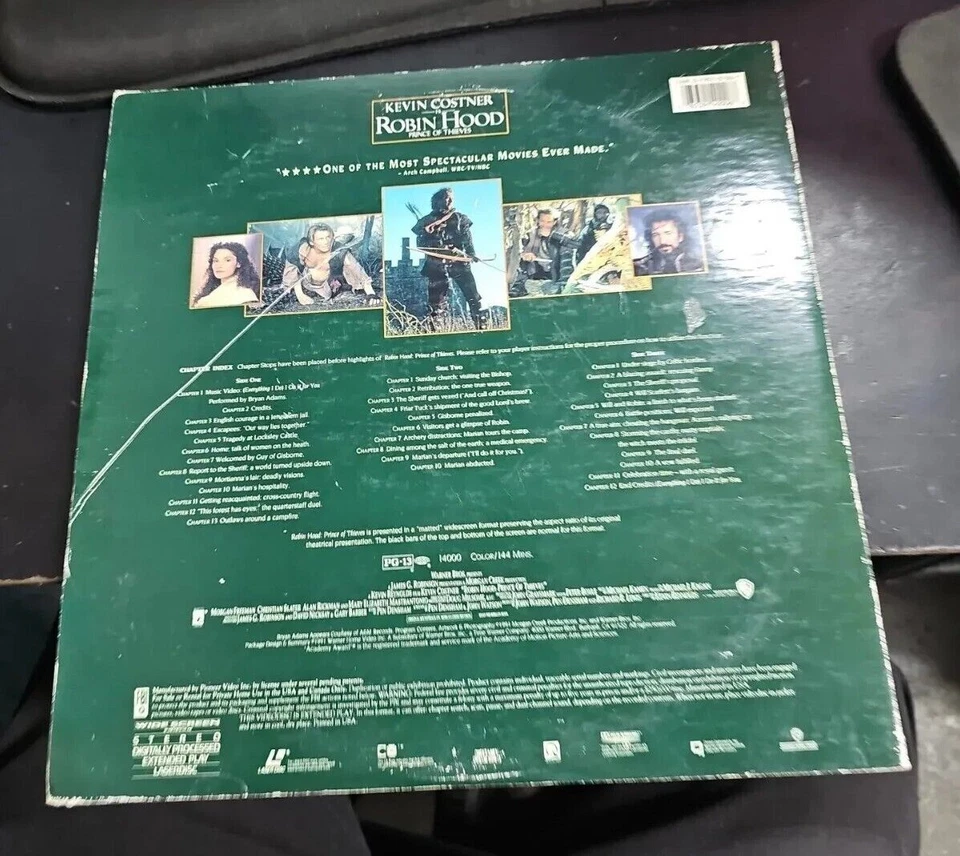 Robin Hood: Prince of Thieves (Laserdisc, 1991) Foto 2 de 4