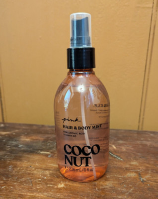 NEW Victoria's Secret Pink Hair & Body Mist Coco Nut 8 fl oz Hyaluronic Acid B5