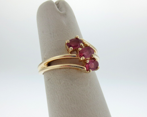 Natural Ruby Solid 10k Yellow Gold Ring FREE Sizi… - image 2