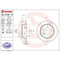 Brembo 2X Bremsscheibe Hinten 258 Voll FüR Mercedes-Benz 190 W201 Saloon
