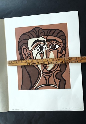 Vintage Pablo Picasso Lithograph "Head of Woman" 18"×14" 1960's Penn Print - Picture 11 of 11