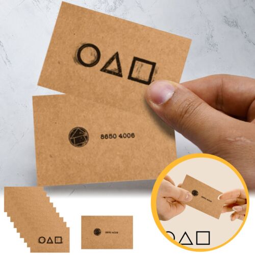 10Pcs Squid Game Business Card Party Favor Invitation Enrollment Card Netflix