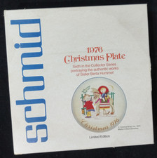 Vintage SCHMID 1976 Christmas Plate Sacred Journey Berta Hummel - West Germany 