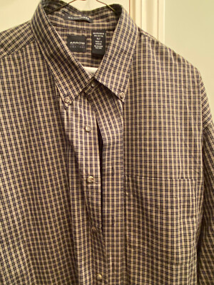 Mens Arrrow USA 1851 Button Down Shirt  Long Sleeve - Size XLT